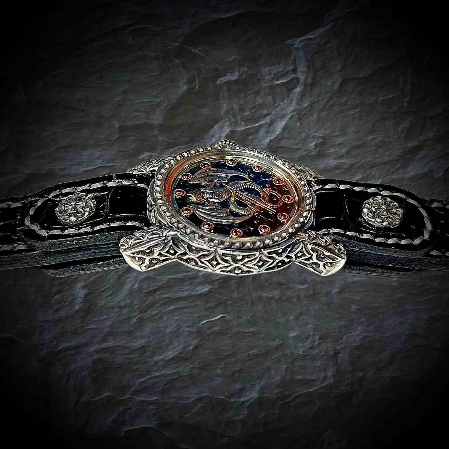 Часы с драконом, мужские часы, готические часы