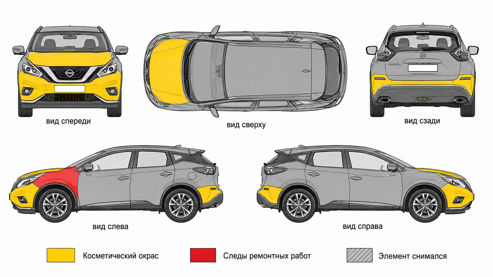 Карта ЛКП Nissan Murano
