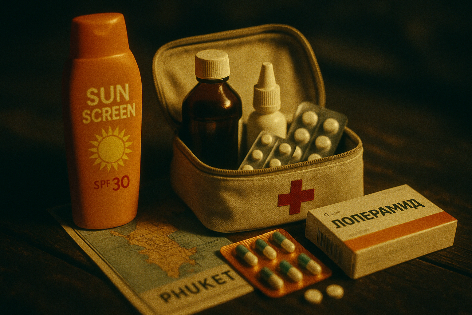 Представьте: второй день на Пхукете — вы красные как рак от солнца, у ребёнка температура от новой еды, а на пляже Kata вас обожгла медуза. Аптеки есть, но в высокий сезон очереди, цены в 2–3 раза выше, а нужного лекарства может не быть. Я живу на Пхукете