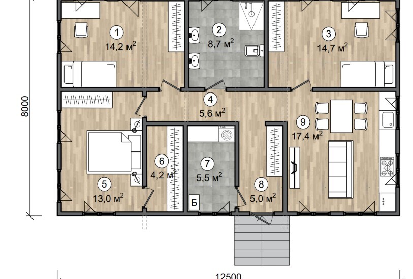 ЛОТОС · планировка 88,3 м²