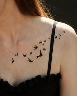 Татуировки стая птиц
