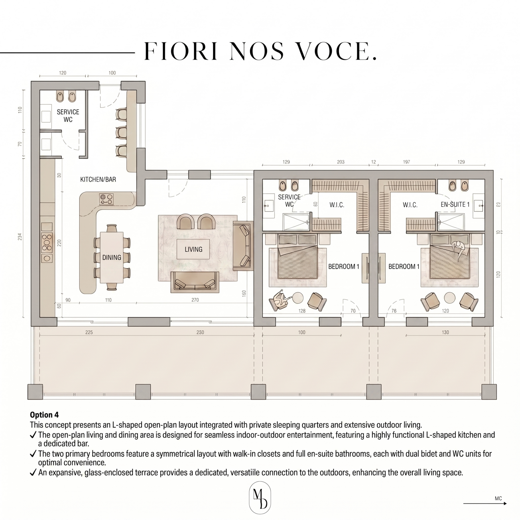 Планировочная концепция CASA LUCE