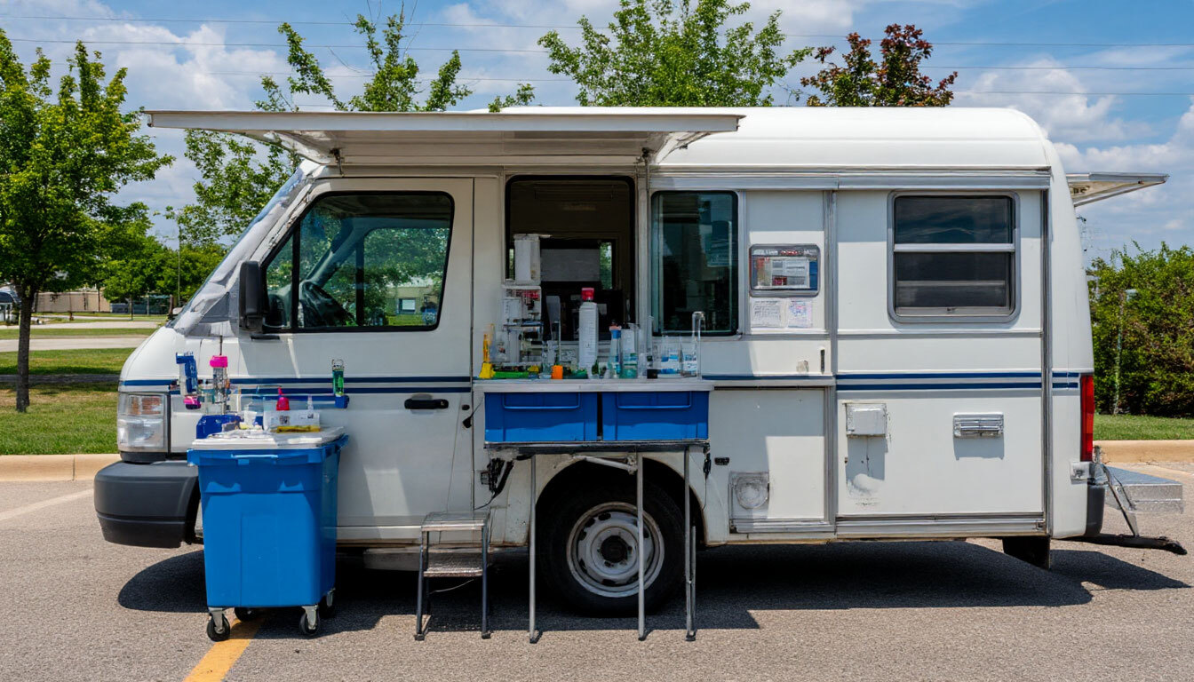 Мобильный лабораторный пост на объекте