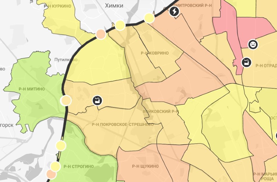 Карта экологии москвы