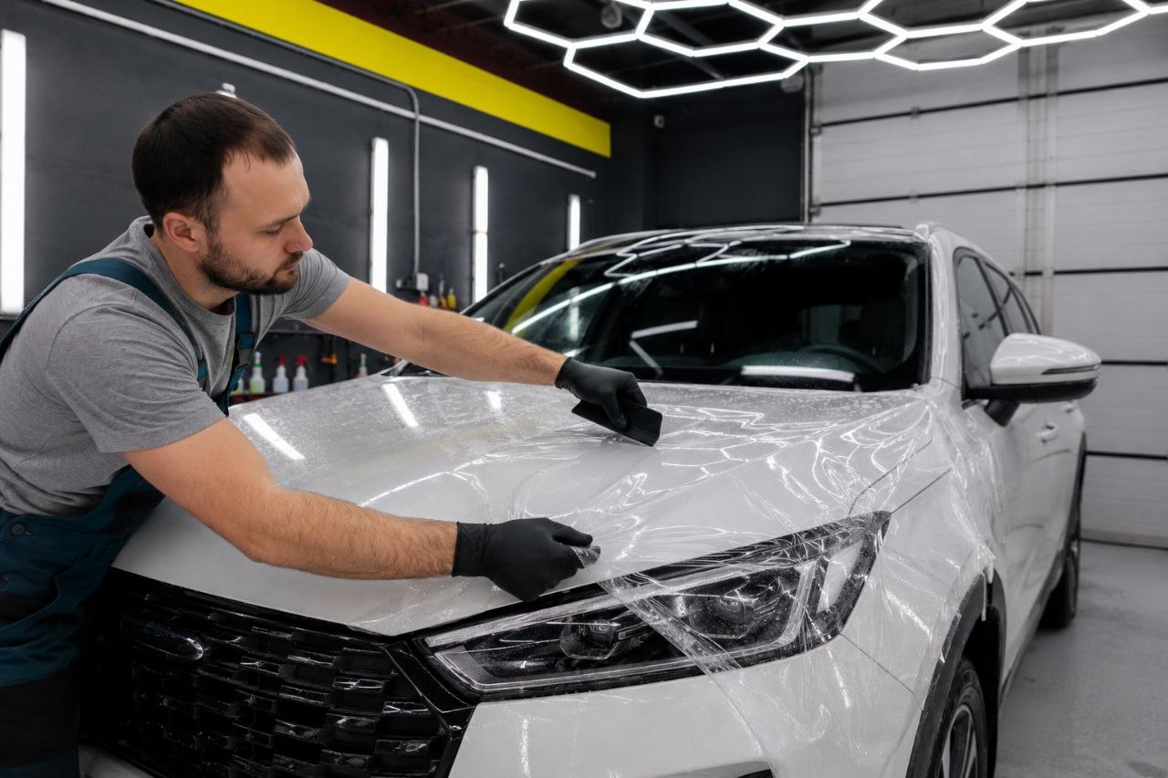 Оклейка автомобиля полиуретановой плёнкой