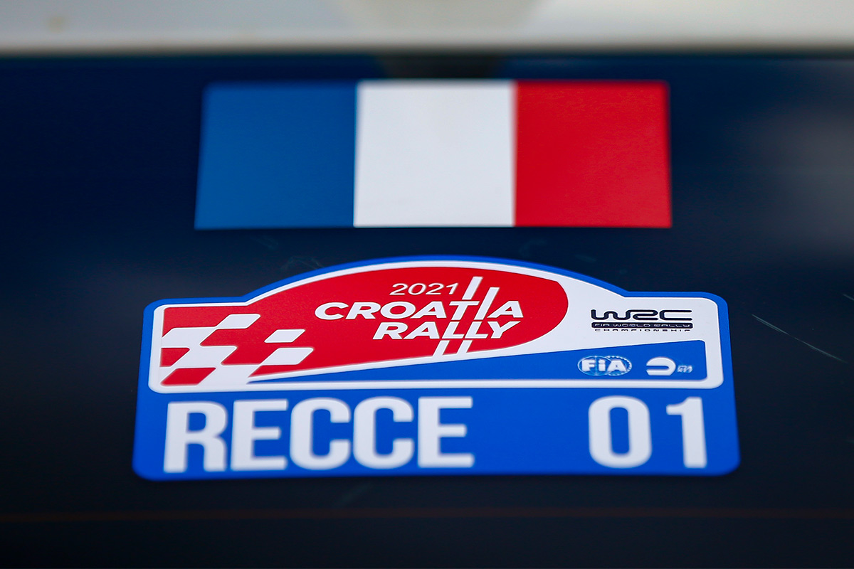 Наклейка на автомобиле ознакомления Себастьена Ожье, ралли Хорватия 2021