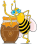 прикольная пчела с медом