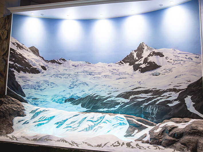 Диорама ледника для визит-центра заповедника