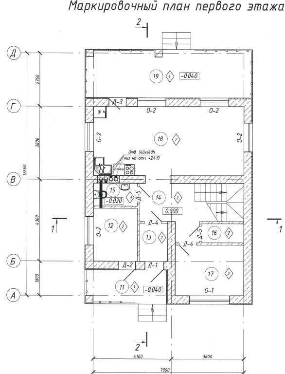 Проект одноэтажного дома площадью 155 м2