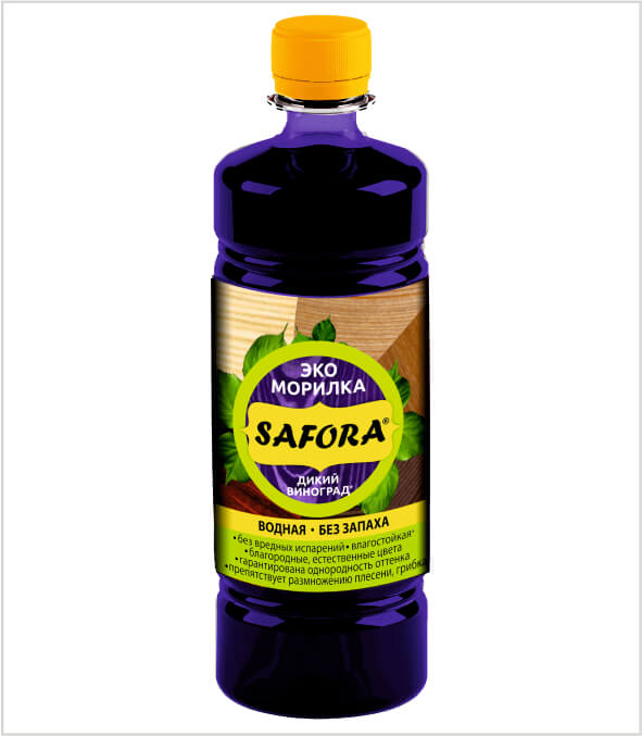 Морилка водная для дерева SAFORA, цвет Дикий виноград