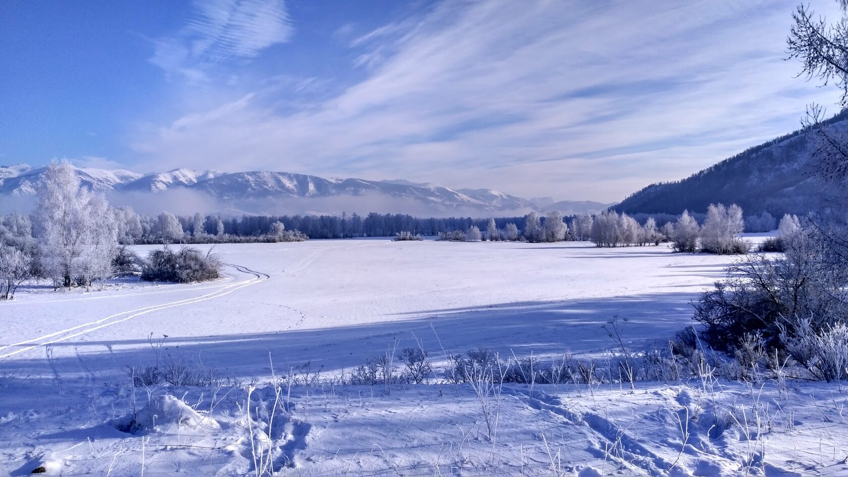 Алтай зимой Усть-кокса