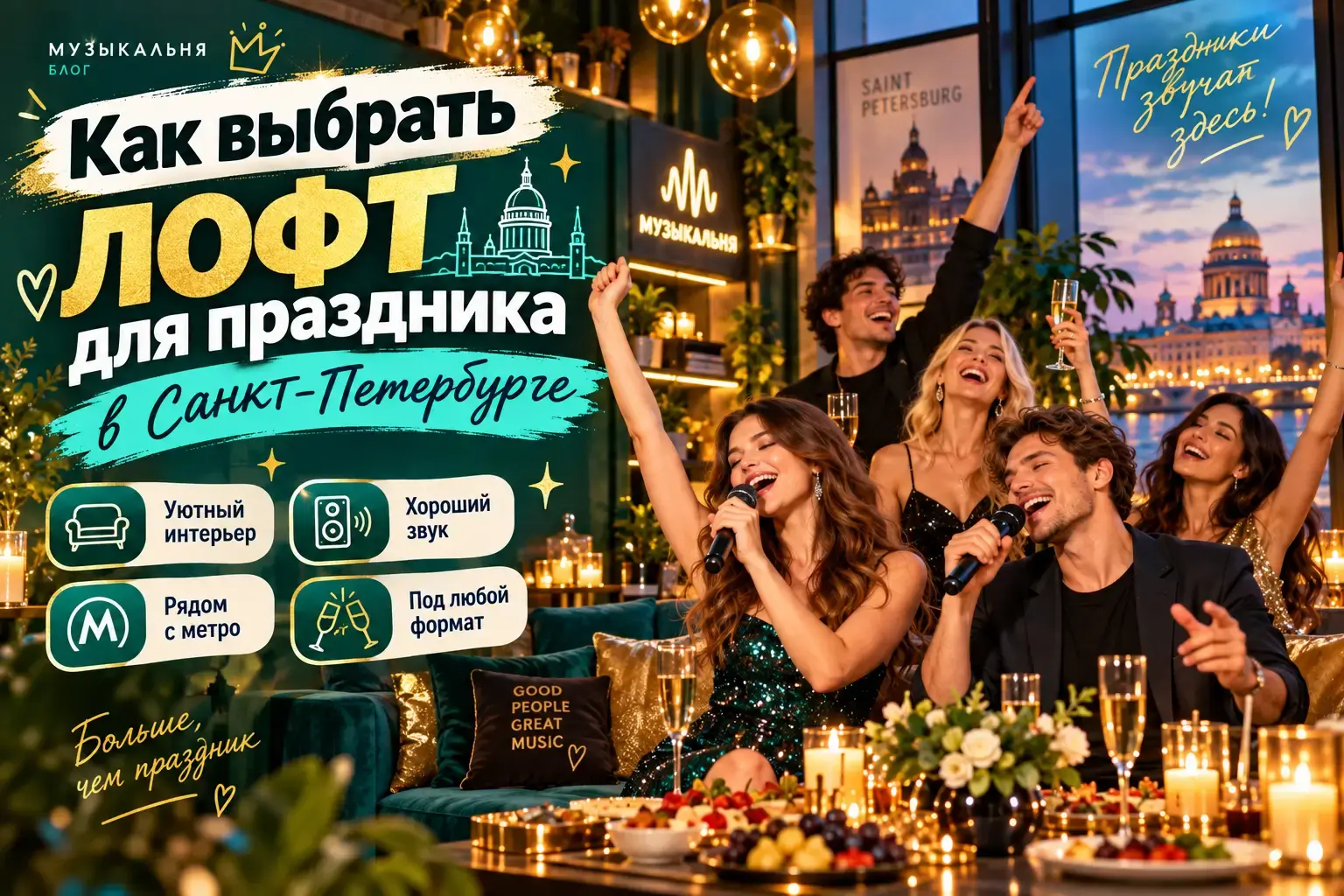 Как выбрать лофт для праздника в Санкт-Петербурге: чек-лист и советы