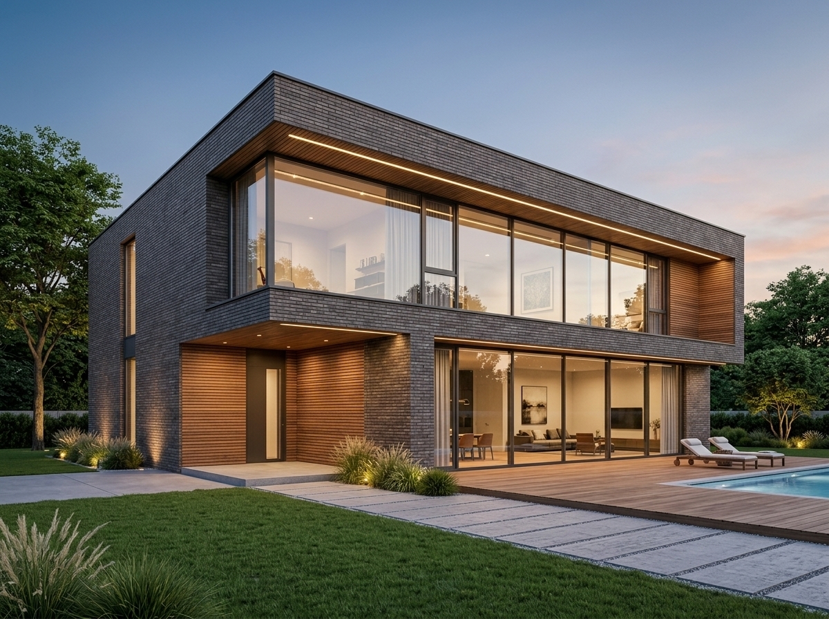 Современный дом с облицовкой Steinburg