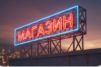 Металлокаркас крышной вывески