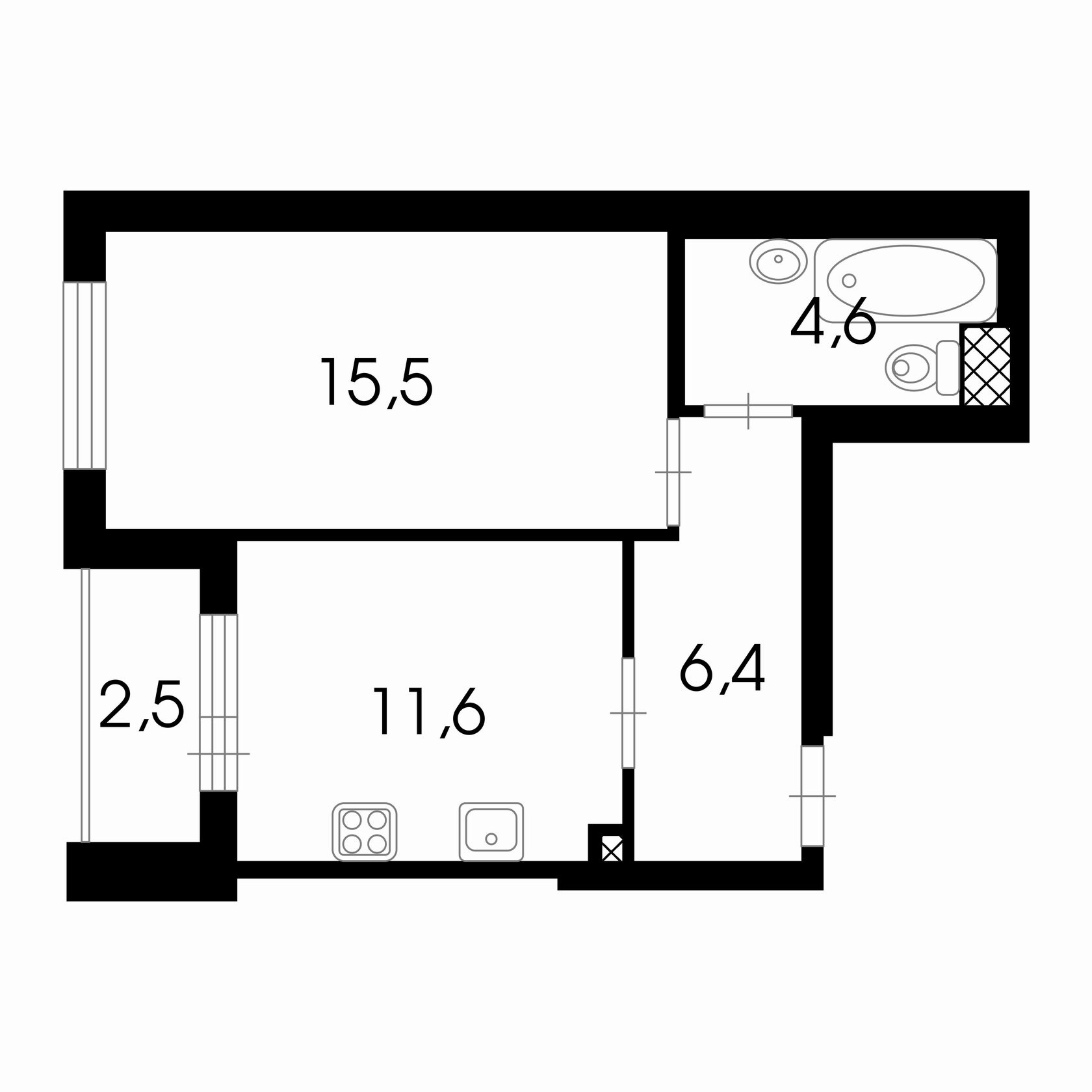 Купить однокомнатную квартиру от застройщика ЮИТ, ЖК Новоорловский ...