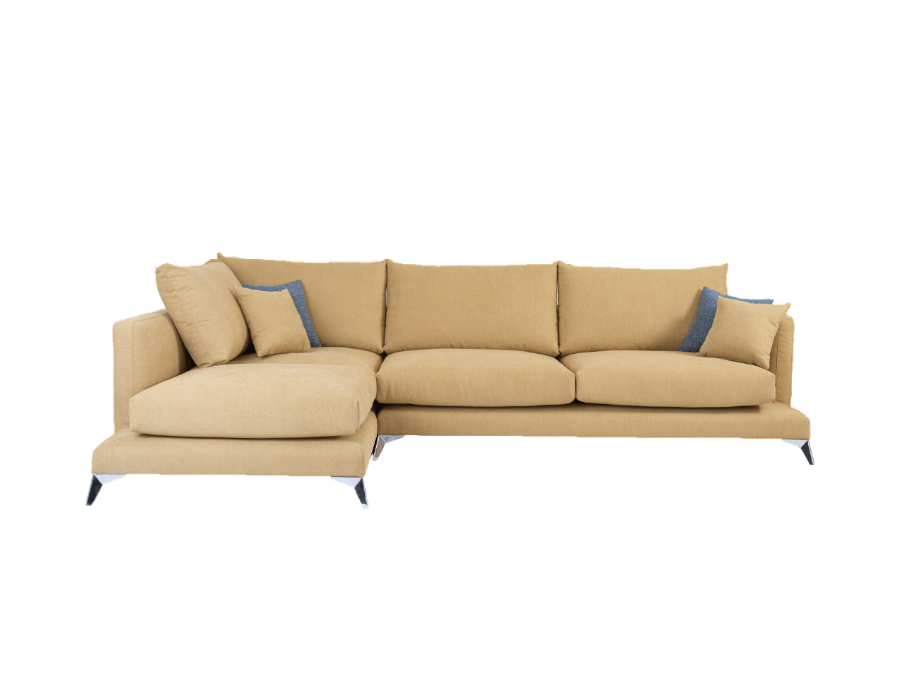 диван угловой на ножках песочный