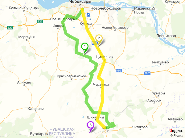 Карта дорог чебоксары