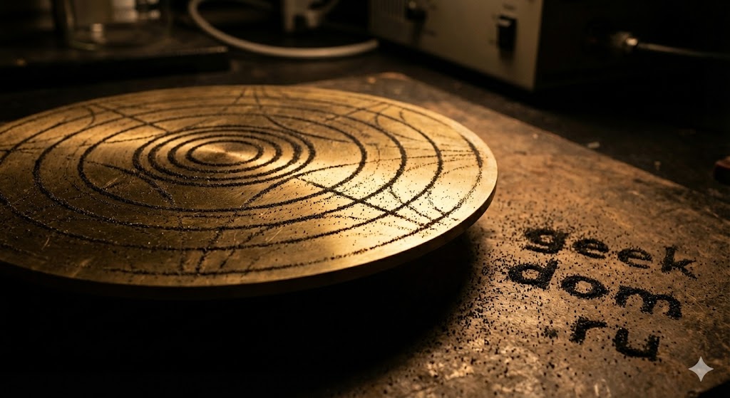 Всемирный день слуха визуализация звуковых волн на латунной пластине