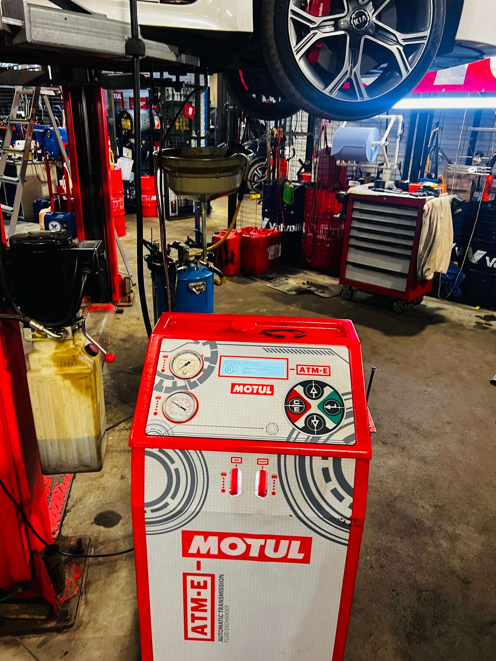 Результат аппаратной замены масла Motul