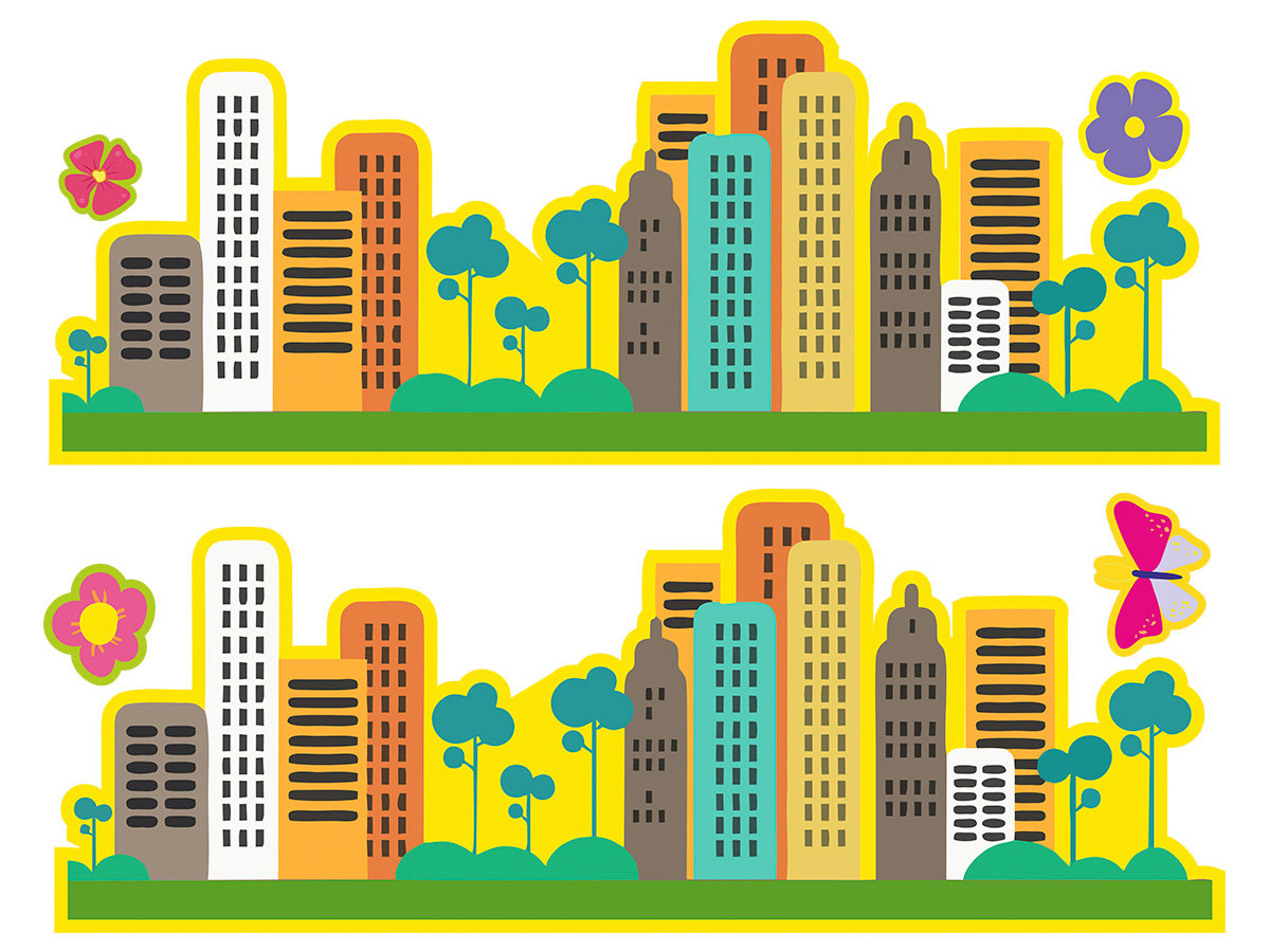 Набор декоративных элементов(пенокартон) ГОРОДСКИЕ ЗДАНИЯ, ТМ Рыжий Тим