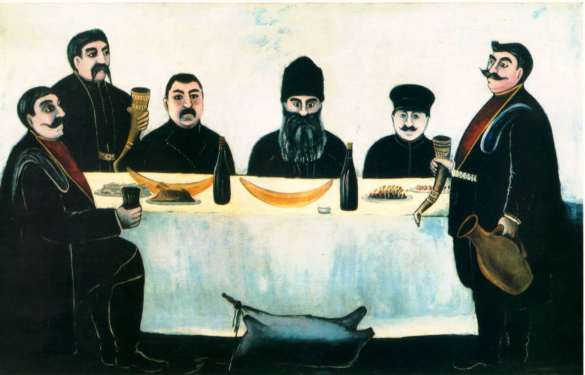 Нико Пиросмани «Кутёж», 1905—1907. Музей Востока, Москва