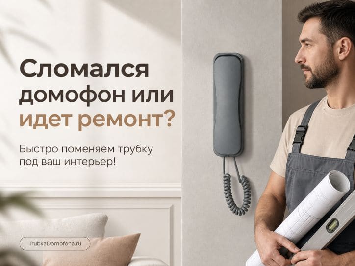 Как быстро поменять трубку домофона в квартире при поломке или ремонте