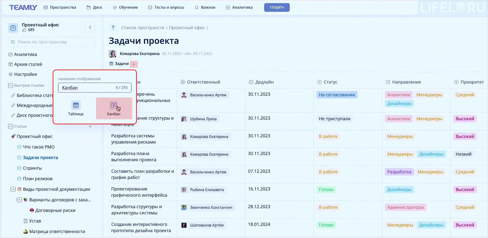 TEAMLY, система управления знаниями, KMS, умные таблицы, Kanban, KM-альянс, Виталий Чесноков, Владимир Манеров, замена Notion, замена Confluence
