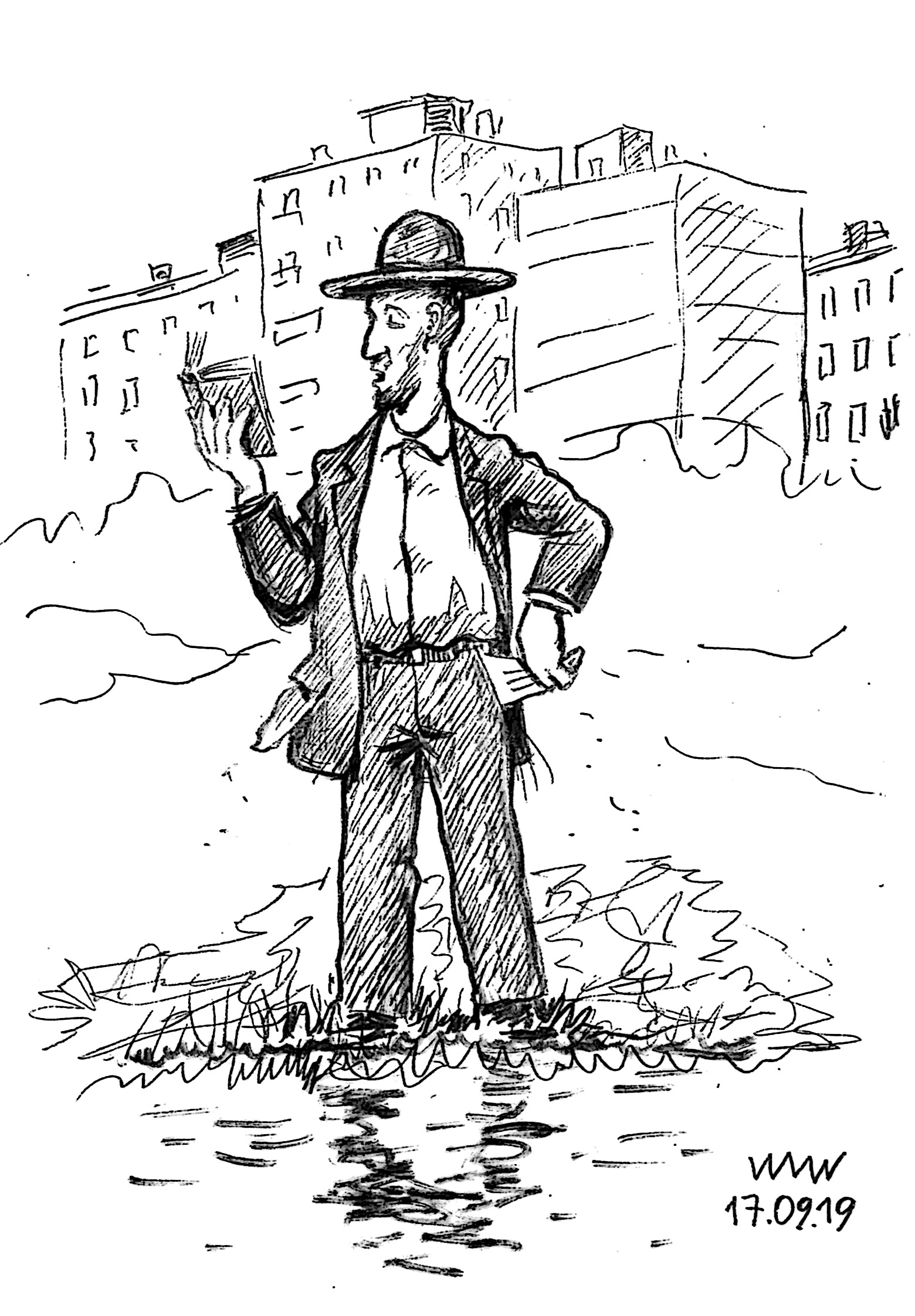 Ташлих - рисунок художника Йосифа Лихтарева