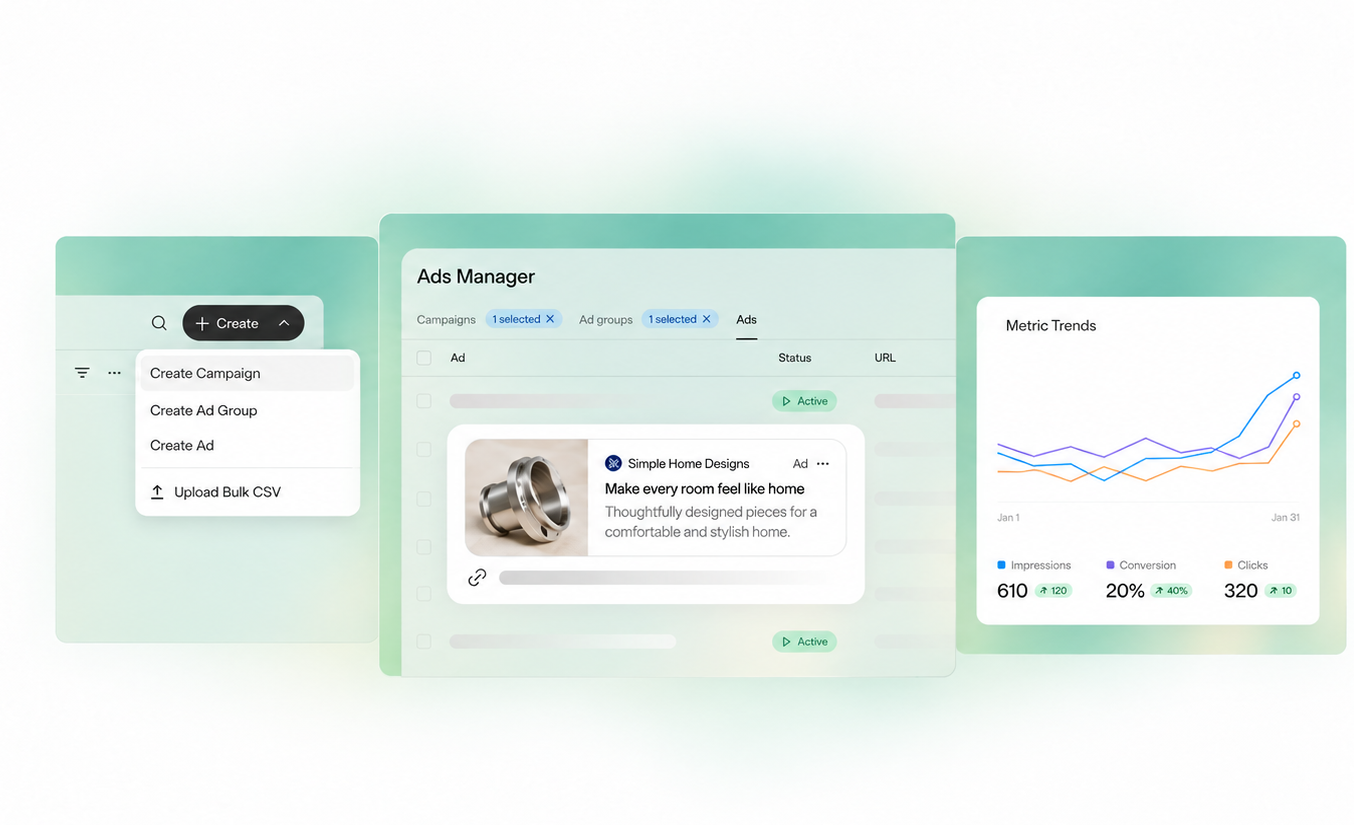 Интерфейс ChatGPT Ads для настройки и анализа рекламы промышленного предприятия