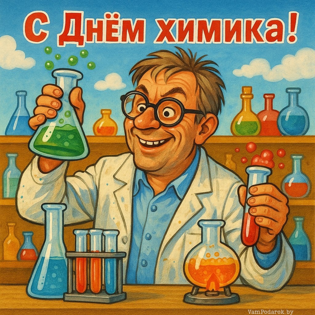25 мая - День химика - открытка