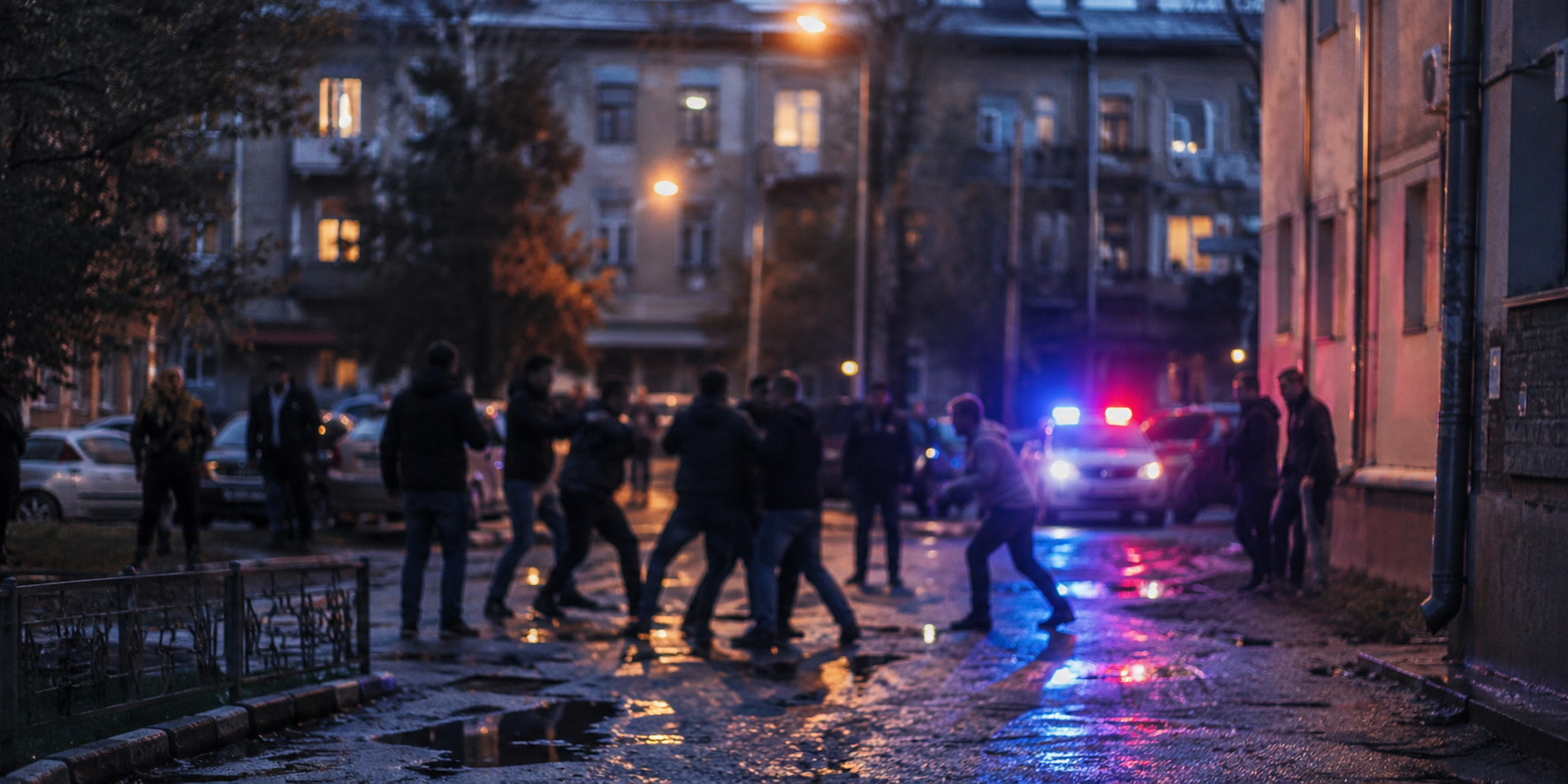 Потасовка на улице в Астрахани