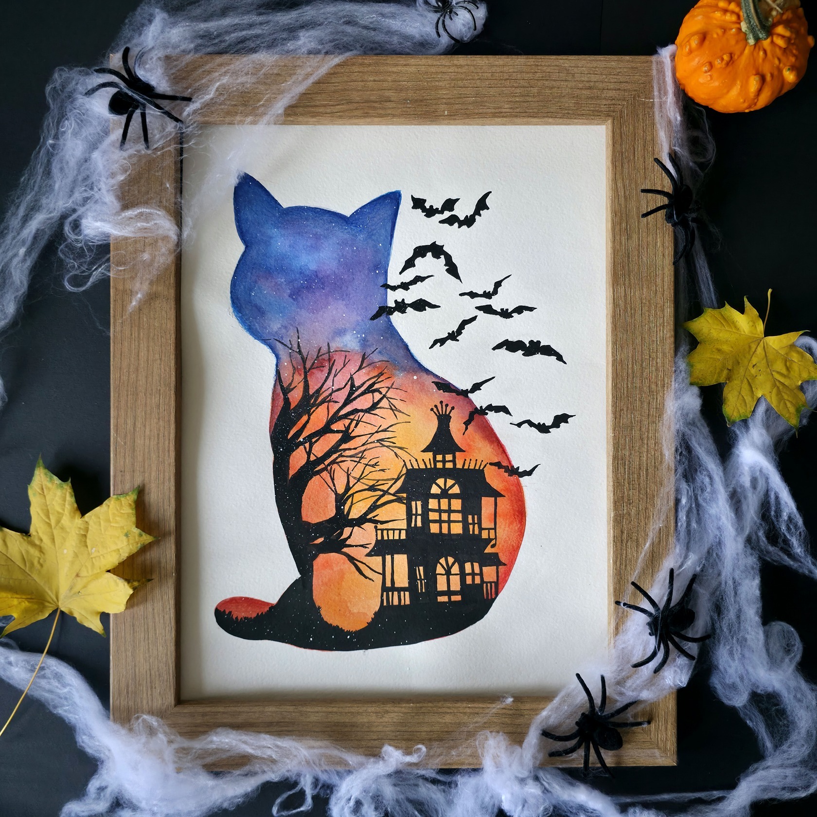 Акварельная кошка