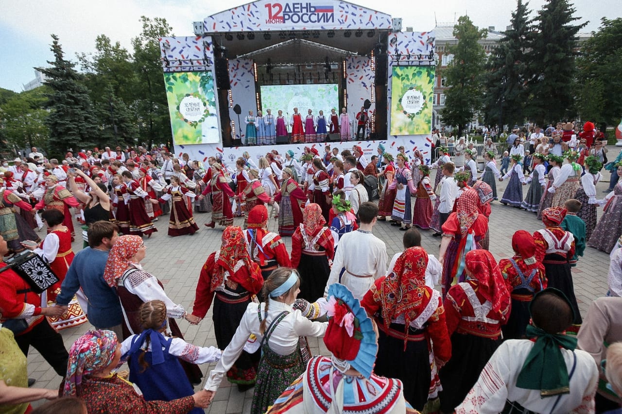 Нижегородская культура. Фольклорный фестиваль. Фестиваль зеленые Святки. Массовые праздники и фестивали. Зелёные Святки 15 июня.