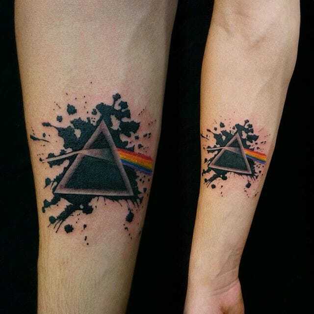 Временная переводная татуировка «Pink Floyd - Пинк Флойд» - или неоновая светящаяся тату