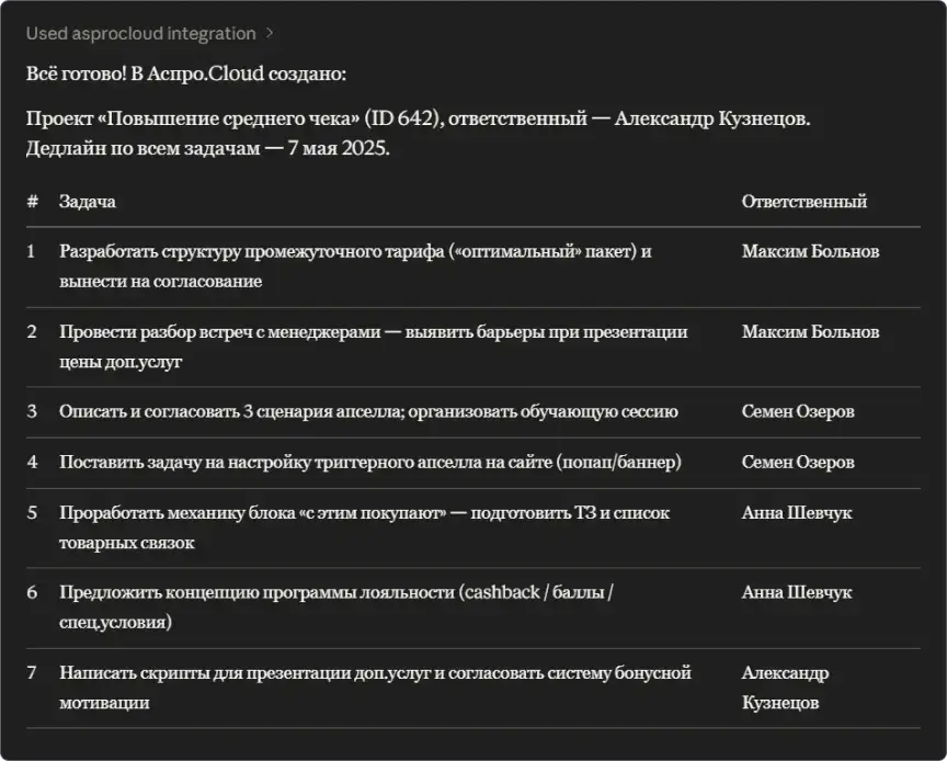 Постановка задач