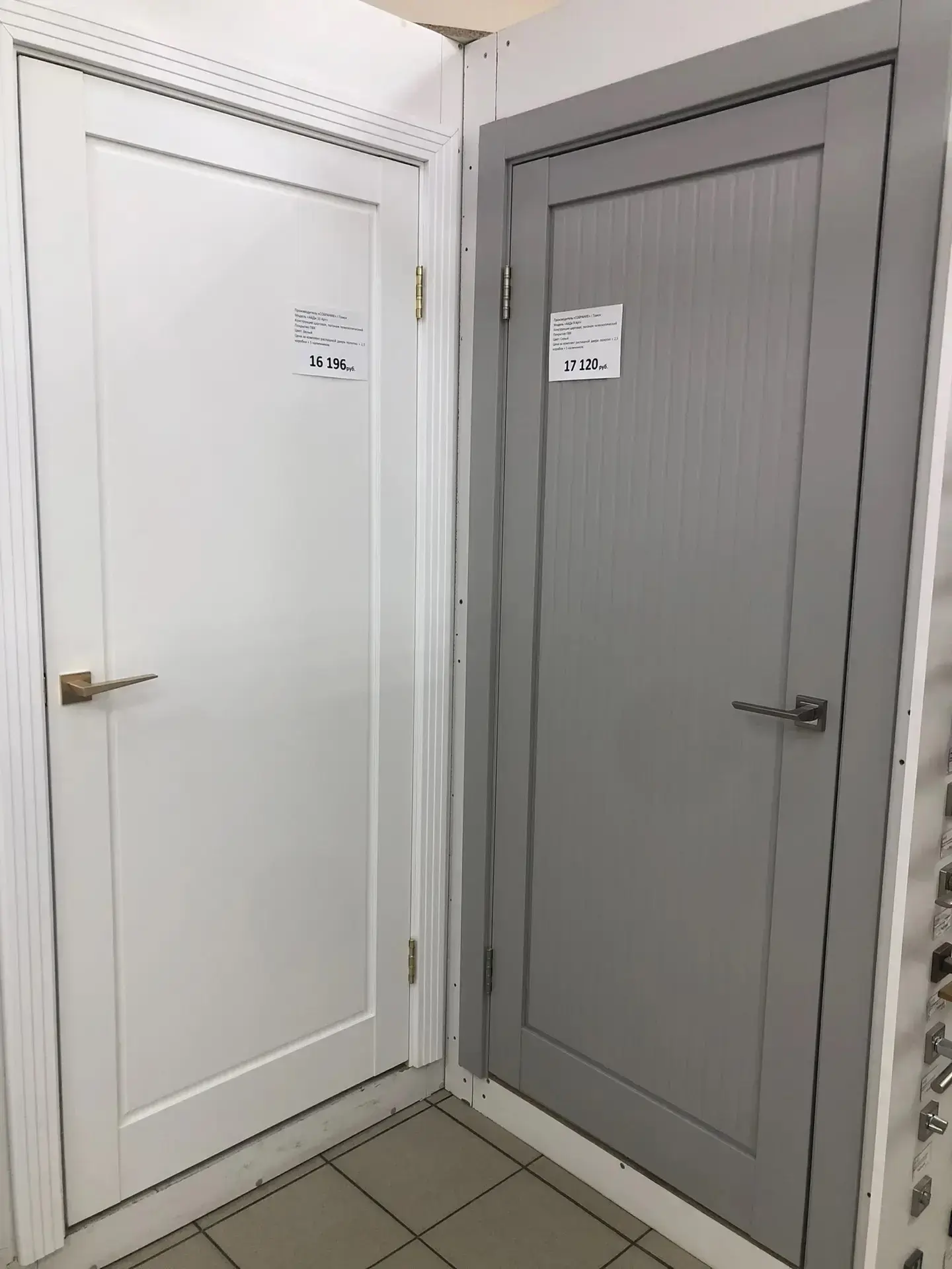 Модель межкомнатной двери в магазине