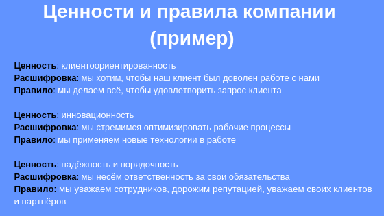 Ценности компании картинки