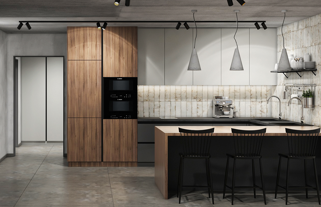 Дизайн интерьера кухни, projekt wnętrza kuchni