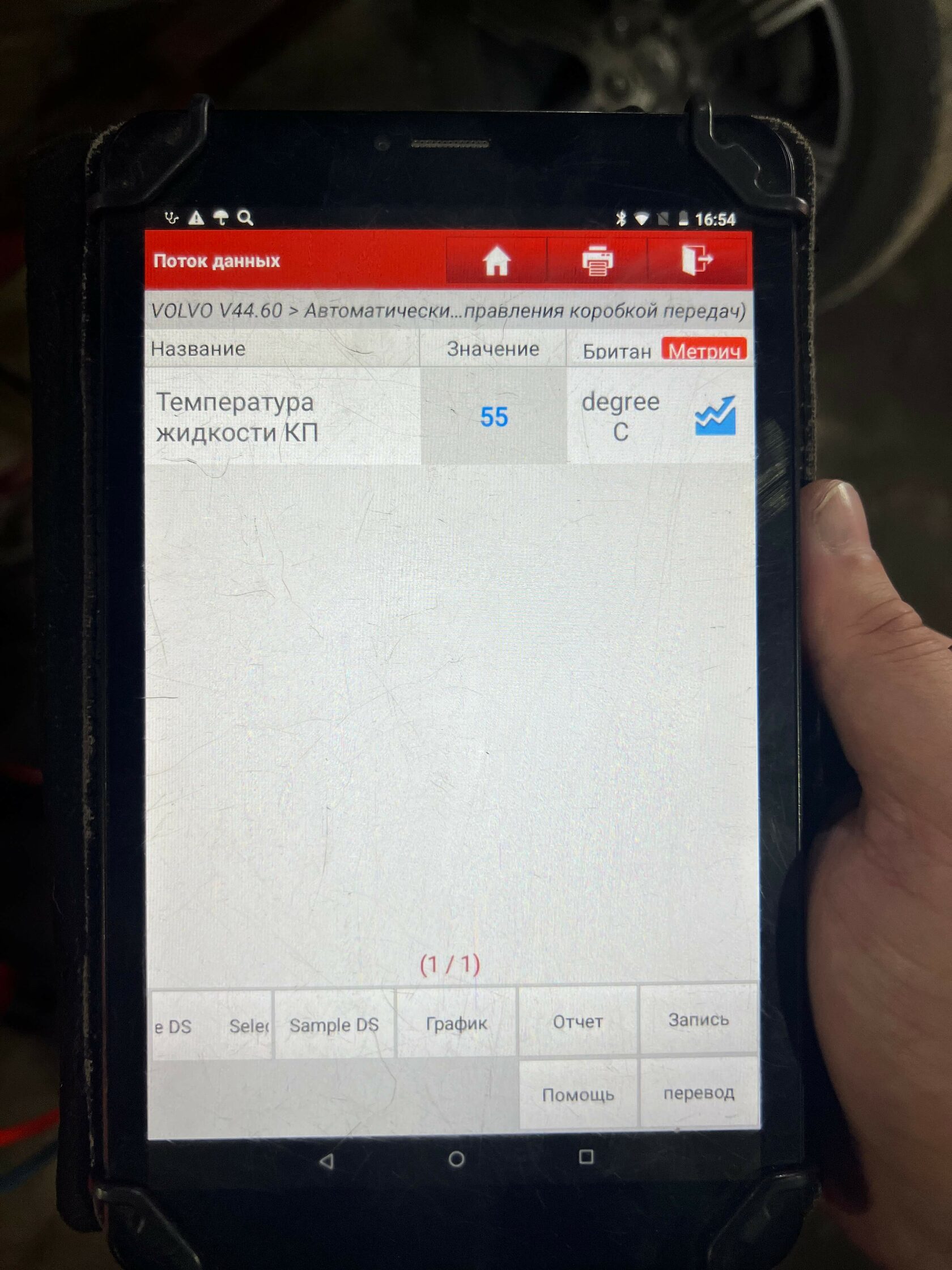 Контроль температуры АКПП Volvo