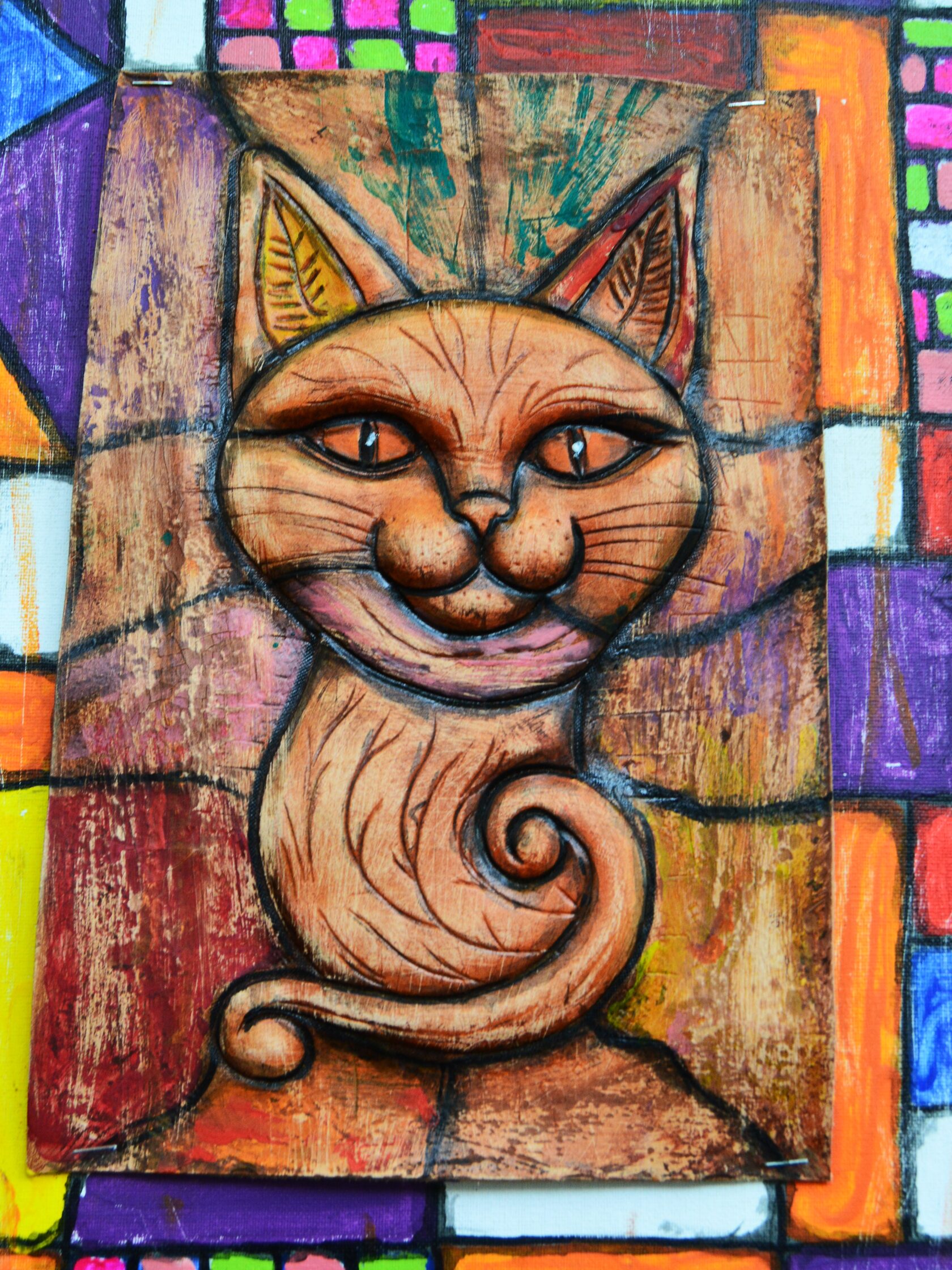 Картина из фактурной кожи мультисенсорная А.МузылевЪ &quot;Гранж Авангард 1&quot;