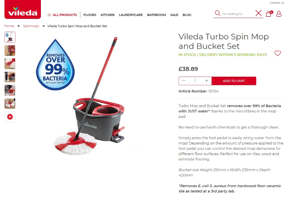 Compare prices for Vileda across all European  stores