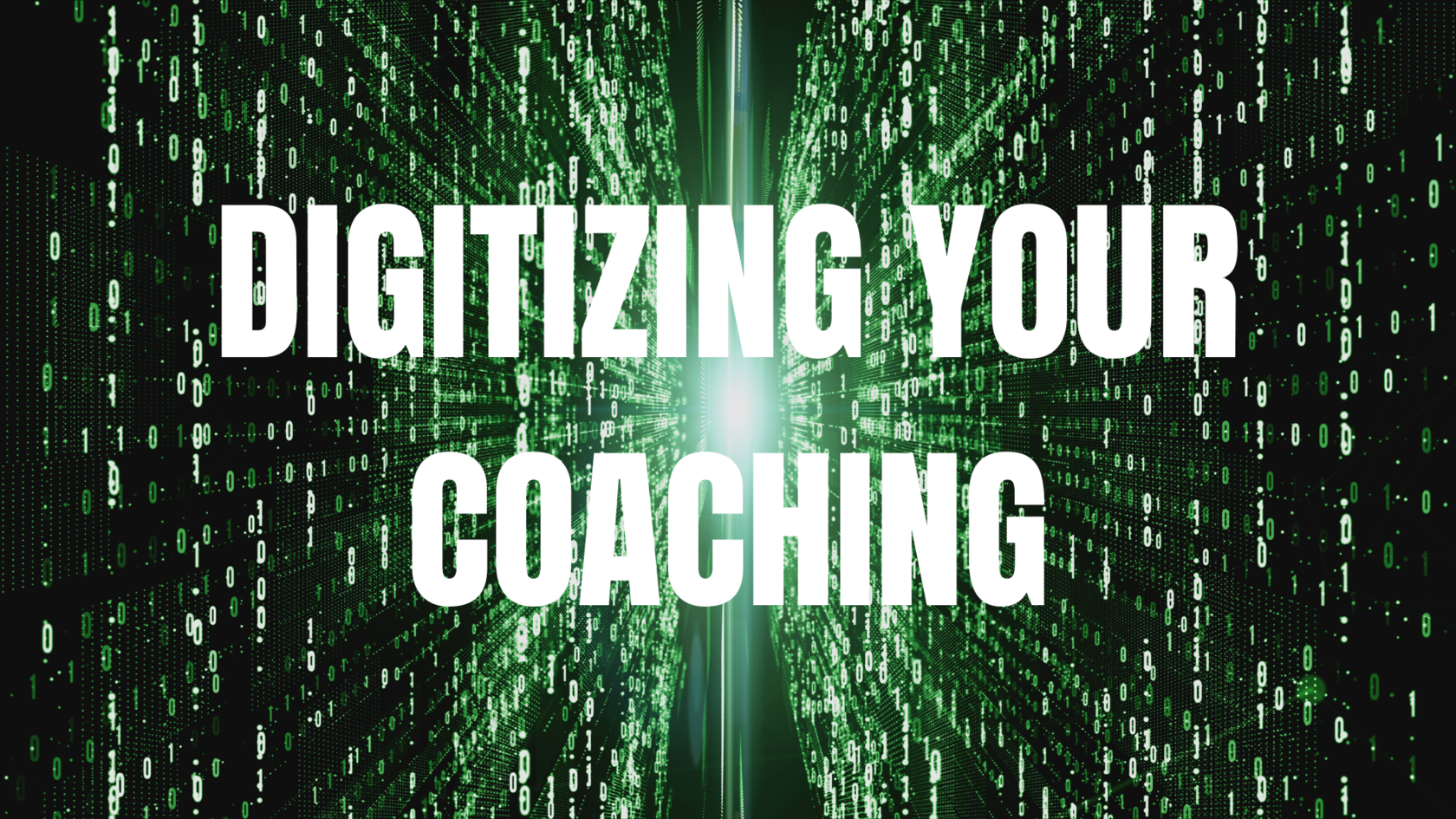Digitizing your coaching with green numbers background