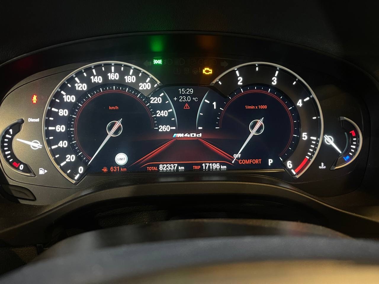 Пробег BMW X4 на момент обслуживания