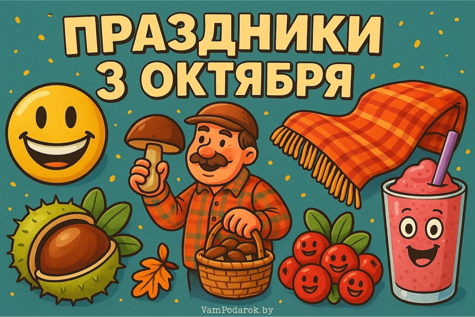 Праздники 3 октября 2025 года – картинки и открытки