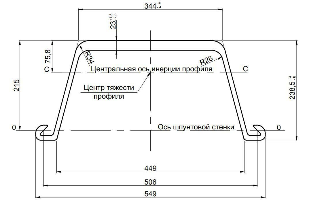 Шпунт ларсен 5 чертеж