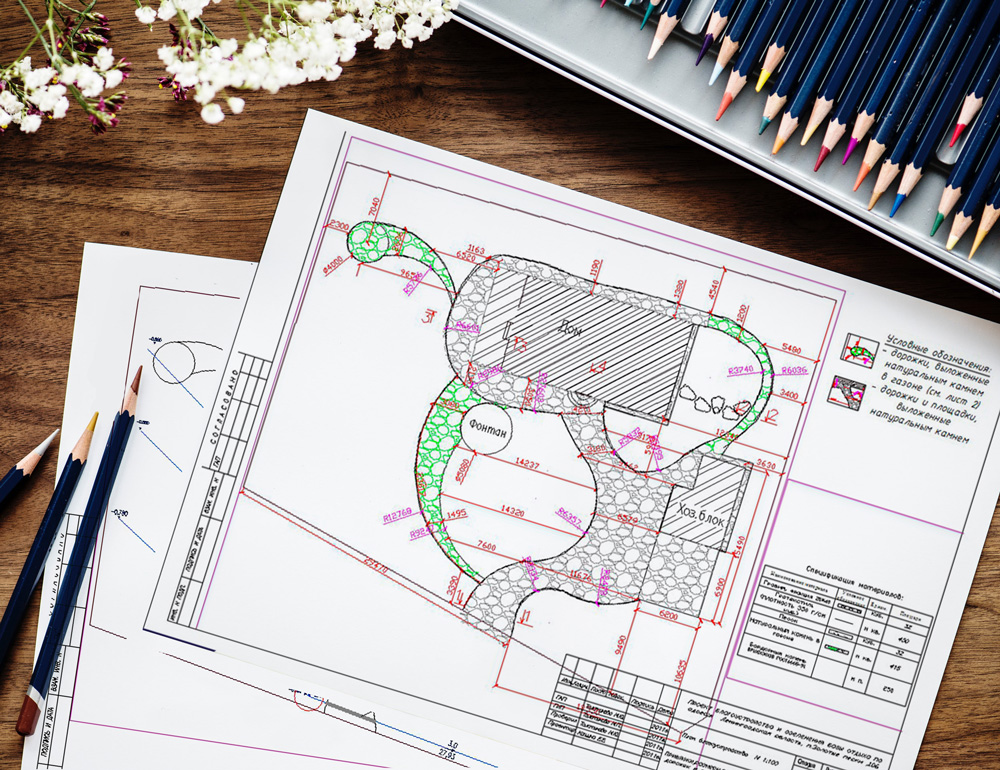 Рабочие чертежи ландшафтного проекта