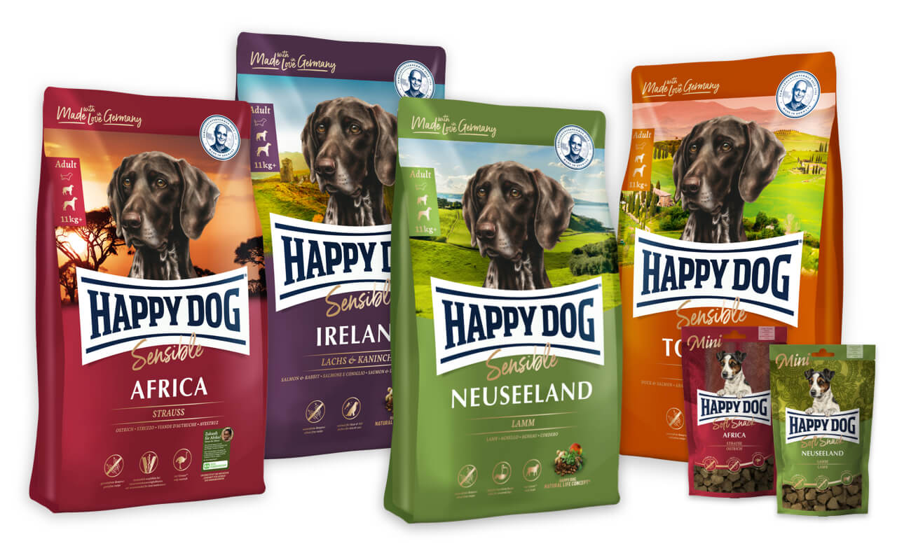 Корми та ласощі для собак Happy Dog