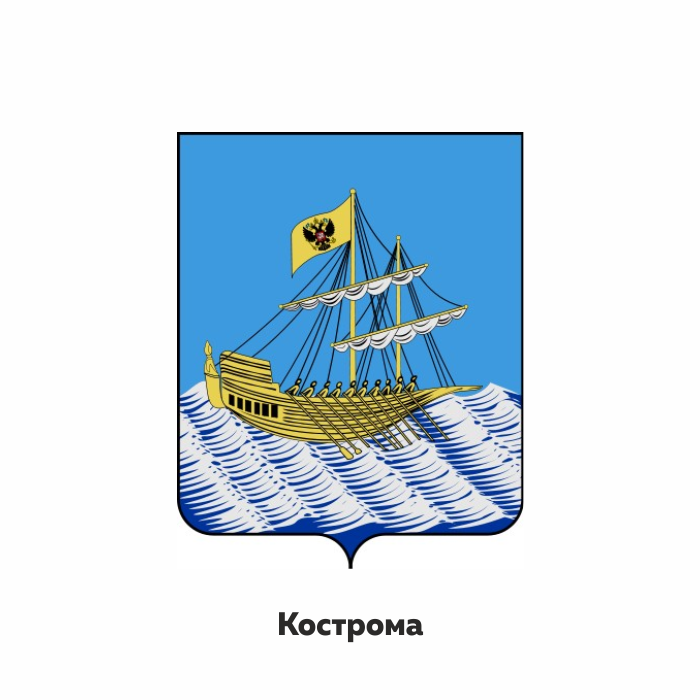 Герб костромы. Костромская Ладья герб. Герб Костромы официальный. Герб города Костромы Екатерина 2.