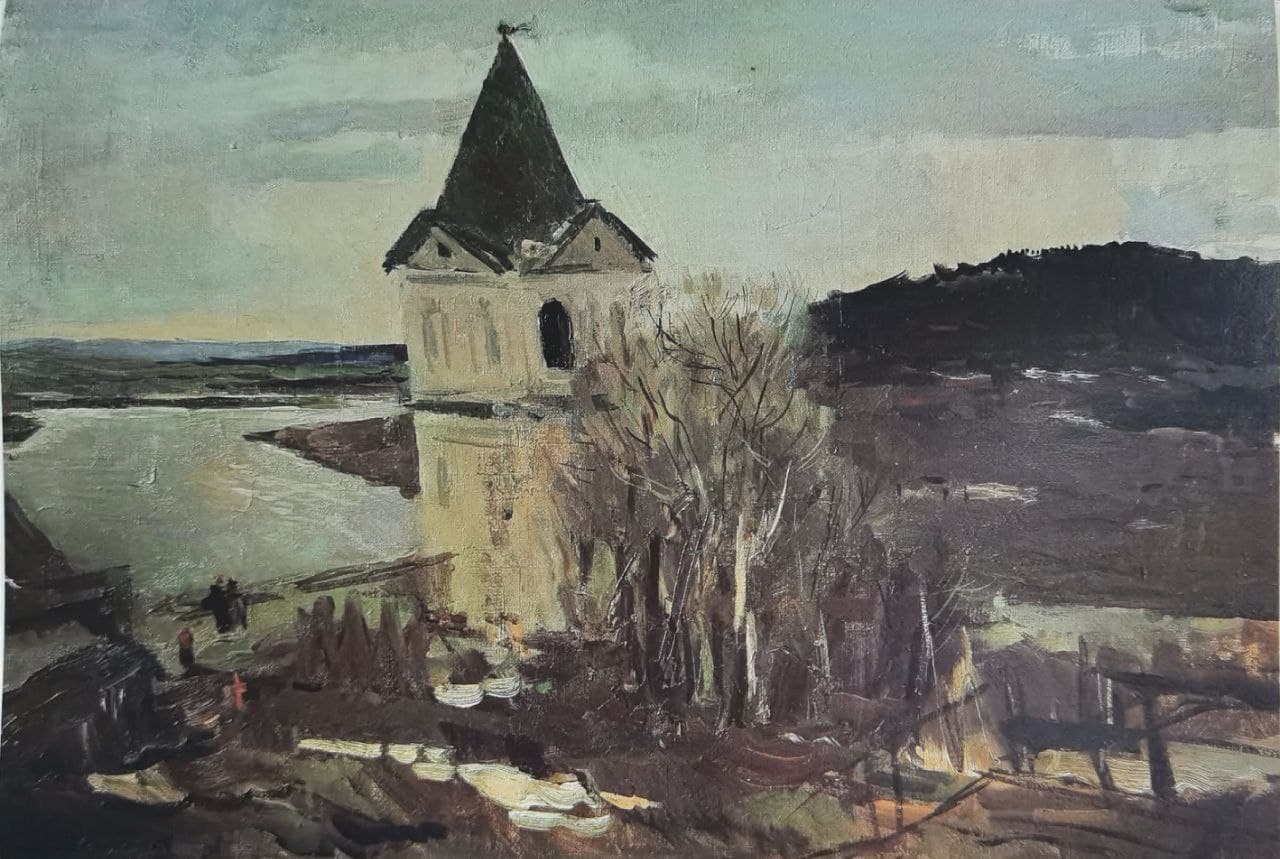 Пейзаж с башней. Начало весны, 1940 г.