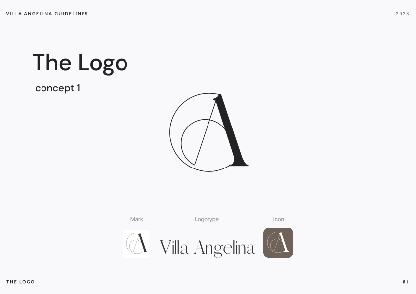 Villa Angelina — primary logo system